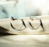 Hand Stamped Medium Hoops