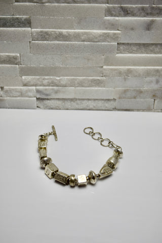 Handmade Sterling Silver Cube Bracelet