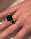 Love & Harmony Black Jade Ring