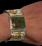 Elk Ivory and Kingman Turquoise Link Bracelet