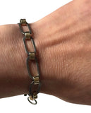 A Midnight Patina Mixed Metal Toggle Bracelet