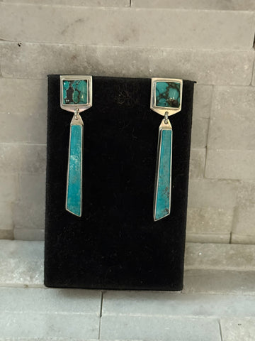 Two-Tone Turquoise Dangles