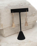 * Sterling Silver Handmade Bear & Tree Cube Dangles