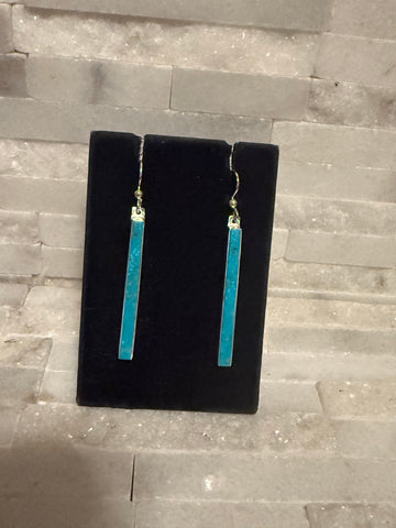 Long Sleek Turquoise Dangles