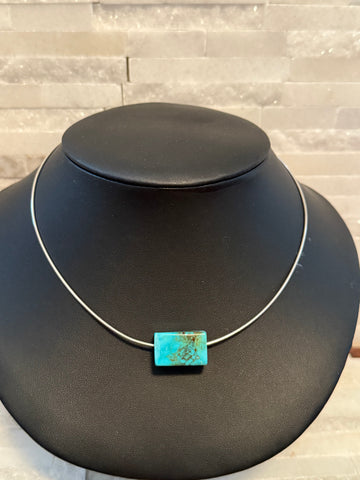 SOLD Kingman Turquoise Cube Choker