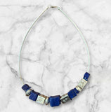 Lapis Cube Choker