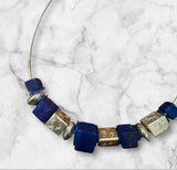Lapis Cube Choker