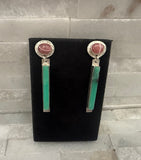 Chrysoprase & Rhodochrosite Dangles
