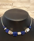 Lapis Cube Choker