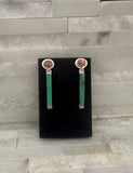 Chrysoprase & Rhodochrosite Dangles