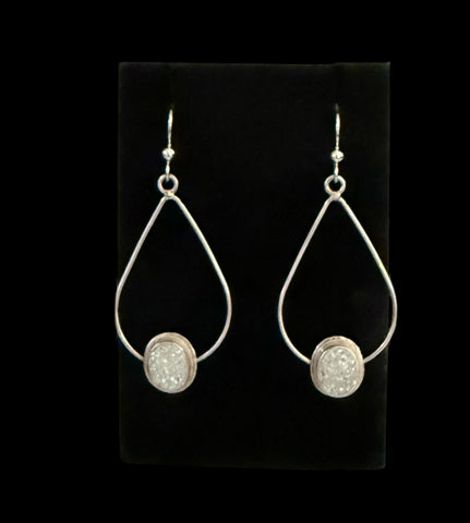 Sparkle Druzy Quartz Dangles