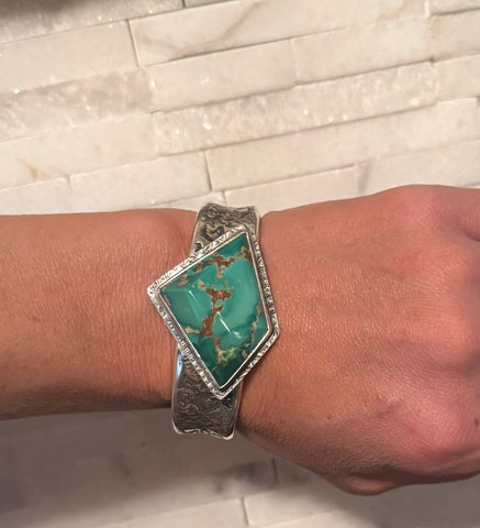 Collectors Green Kingman Turquoise Cuff