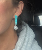 Coastal Luxe Turquoise & Mother of Pearl Dangles