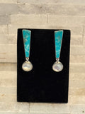Coastal Luxe Turquoise & Mother of Pearl Dangles