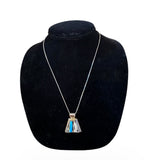 Porcupine Quill Inlay & Kingman Turquoise Pendant