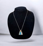 Porcupine Quill Inlay & Kingman Turquoise Pendant