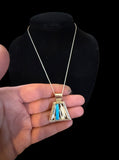 Porcupine Quill Inlay & Kingman Turquoise Pendant