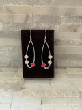 Hot Pink Agate Long Dangles