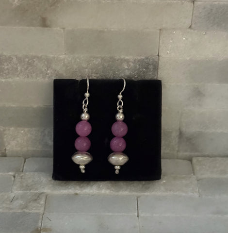 Kunzite & Handmade Sterling Silver Beads