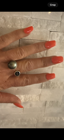Love & Harmony Black Jade & Tahitian Pearl Ring