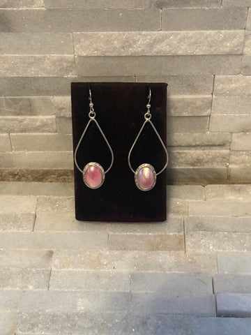 Glam Pink Shell Dangles