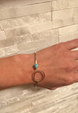 SOLD Sterling Silver Turquoise Hook Bangle