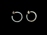 Hand Stamped Medium Hoops