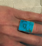 Large Kingman Turquoise Ring