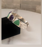 SOLD Chrysoprase Sugilite & Amethyst Cuff Bracelet
