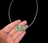 Kingman Turquoise Cube Choker