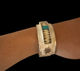 Heavy Sterling Silver Porcupine Quill Cuff