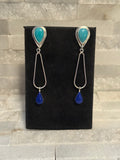 Amazonite & Lapis Sterling Silver Dangles