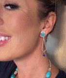 Amazonite & Lapis Sterling Silver Dangles