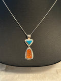 SOLD Citrine & Kingman Turquoise Pendant – Sterling Silver