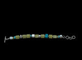 Lemon Jade , Turquoise & Sterling Silver Bracelet