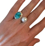Tahitian Pearl & Kingman Turquoise