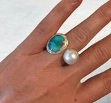 Tahitian Pearl & Kingman Turquoise