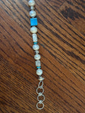 Fresh Water Pearls, Kingman Turquoise and Sterling Silver Bracelet