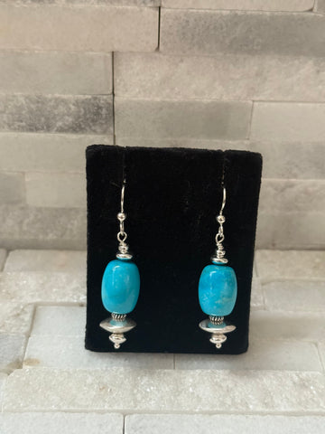 SOLD Turquoise & Sterling Silver Dangles