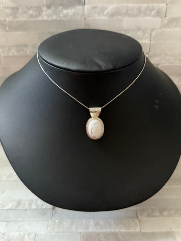 White Buffalo Turquoise Pendant
