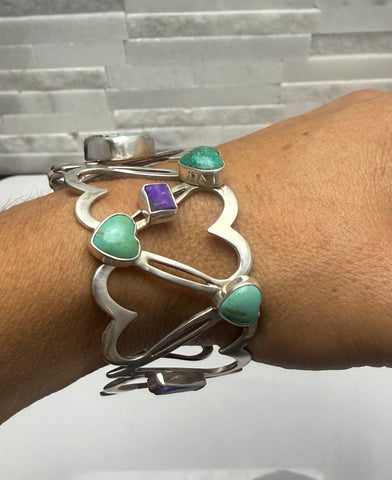 Heart Lovers Cuff Bracelet