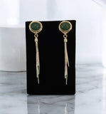 Nephrite & Sterling Silver Dangles