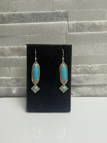 Eggshell Blue Turquoise Dangles