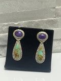Amazing Sugilite & Turquoise Dangles
