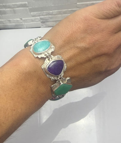 Amazonite Sugilite Chrysoprase Bracelet