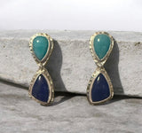 Amazonite & Lapis Dangles