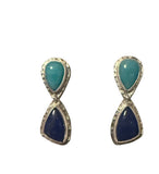 Amazonite & Lapis Dangles