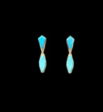 Amazing Faceted Turquoise Earrings