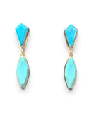 Amazing Faceted Turquoise Earrings