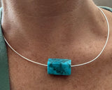 Kingman Turquoise Cube Choker
